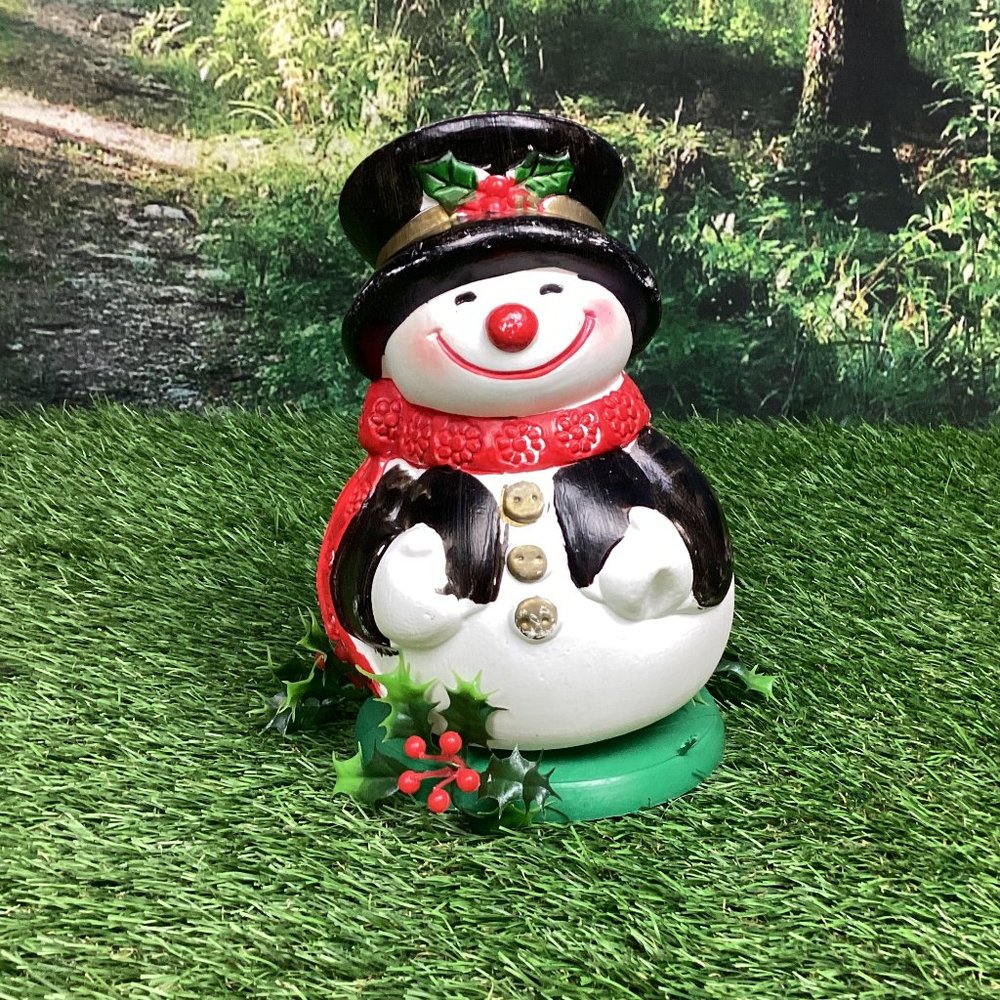 Vintage Snowman Top Hat Blow Mold